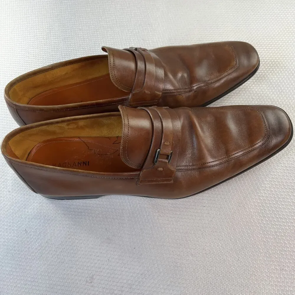 Magnanni for Neiman Marcus‎ Cognac Loafers size 8.5 (4197)